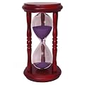 Hourglass Sand Timer - 5 Minute Cherry Finish Wood Frame