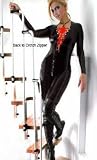 BLACK SHINY PVC/VINYL CATWOMAN FANCY DRESS CATSUIT – ALL SIZES