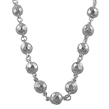 Gorgeous Sterling Silver Sparkling Disco Ball 17 Inch Necklace