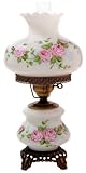 IMAGE OF Pink Red Roses Medium Hurricane Night Light Table Lamp