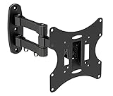 RICOO Wandhalterung TV Schwenkbar Neigbar Monitorhalterung S2522 Fernsehhalterung Fernseher Halterung Schwenkarm TFT PC Monitor LCD TV Wandhalter VESA 100x100 & 200x200 für 38cm/15