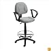 Boss Drafting Stool with Footring And Arms - Burgundy