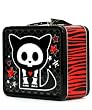 Skelanimals Kit the Cat Red & Black Zebra Lunch Box Lunchbox
