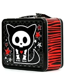 Skelanimals Kit the Cat Red & Black Zebra Lunch Box Lunchbox