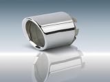 Produkt-Bild: Tuning Auspuffblende Rund Hochglanz-Chrom # &Oslash; 72mm # Min./max. 30 bis 54mm # L&auml;nge: 125mm # einfache Montage durch Anschrauben - kein Verschwei&szlig;en n&ouml;tig # Keine T&Uuml;V / ABE / ABG Abnahme erforderlich