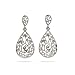 Eve's Addiction Sterling Silver Vintage Filigree Teardrop Earrings