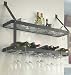 Rogar Estate Wall-Mounting 2-Shelf Wine Rack - Bright Chrome/ Chrome