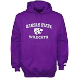 adidas Kansas State Wildcats Purple Stacked Hoody Sweatshirt