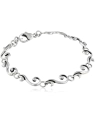 Zina Sterling Silver Swirl Link Bracelet, 7.5"