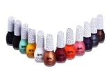 Bundle Monster New Crackle Shatter Nail Polish Lacquer Mixed Colors Set - 12 Piece Lot