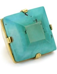 Charmed Circle Turquoise Square Cocktail Ring