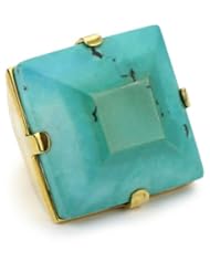 Charmed Circle Turquoise Square Cocktail Ring