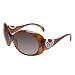 Fendi FS5065-218 Women's Polycarbonate Brown Gradient Lenses Havana brown Plastic Frame Sunglasses