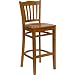 HERCULES Series Cherry Finished Vertical Slat Back Wooden Restaurant Bar Stool Cherry Wood Seat