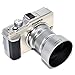 JJC LH-J40B Silver Lens Hood for Olympus M.Zuiko Digital 45mm 1:1.8 Lens Silver