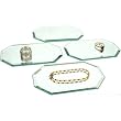 4 Octagon Mirrors Displays Jewelry Hobbies Showcases 5" x 3"