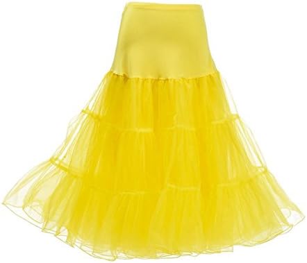Balaladress Vintage Women's 50s Rockabilly Tutu Skirt 26" Frilly Petticoat