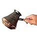 Handmade Armenian Coffee Pot Maker 7 cup (21 Fl Oz) - Copper Jazva Ararat - Turkish Arabic Greek Cezve Jezve Ibrik Turka Jazve - wooden handle - (7 cup (21 US fl.oz))