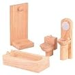 PLAN TOYS Classic Style Dollhouse Bathroom Set