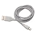 3ft 6ft 10ft Braided Fabric Micro USB Data&Sync Charger Cable Cord For Android Phones Samsung HTC Blackberry LG