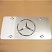 Mercedes Benz Large Star Logo Aluminum Semi Mirrored Front License Plate