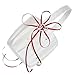 Remedios 2 Heart Rhinestones Ivory Satin Flower Girl Basket And Ring Pillow Set