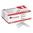 Universal Nonskid Paper Clips, Wire, No.1, Silver, 100 ct