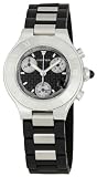 Cartier Women's W10198U2 Must 21 Chronoscaph Stainless Steel and Black Rubber Chronograph Watch
