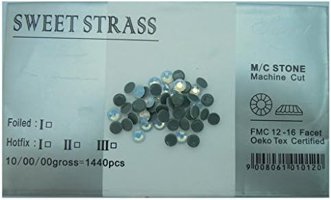 Sweettrim MC Hotfix Crystal Rhinestones 288PCS SS30 White Opal
