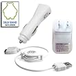 USB Travel Kit - Car Charger, Travel Adapter & Data Cable for Apple iPod iPhone 4 4S