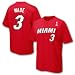Miami Heat Dwayne Wade Adidas Player Name & Number Short Sleeve T-shirt - size Youth Medium