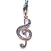 Cell Phone Mobile Camera Charm Strap Beautiful Blue Diamond Music Note