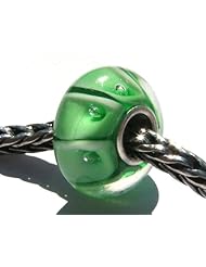 Melina World Jewellery - 10006 - Murano Glass Bead with a Solid Sterling Silver 925 Core - Handmade - Designed in Greece - Fits chains from Biagi, Chamilia, Pandora & Trollbeads