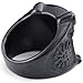 KONOV Mens Stainless Steel Ring, Vintage Heavy Freemason Masonic, Black Silver