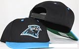 Carolina Panthers Snapback Black / Teal Two Tone Adjustable Plastic Snap Back Hat / Cap