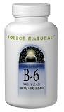 Vitamin B-6 Pyridoxine 100mg 100 Tablets - By Source Naturals