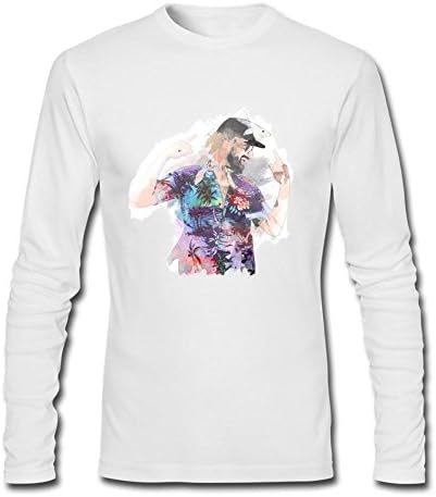 Jennydesign Men's Hard Day Of The Dead 2015 Armand Van Helden Long sleeves T-Shirts 100% Cotton S White
