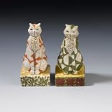 Jim Shore / Heartwood Creek - Tall Cats Salt & Pepper Shaker Set
