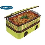 Rachael Ray Green Double Decker Expandable Potlucker 16x10-in.