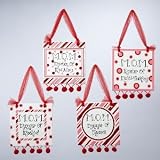 4 5X5 WOODEN MOM PLAQUE, SET OF 4 ASSORTED
