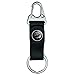 Wolf Howling Moon Silhouette Belt Clip-On Carabiner Leather Fabric Keychain Key Ring
