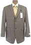 Calvin Klein Mens Single Breasted 2 Button Solid Taupe Wool Suit - Size 42S