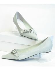 Damen Ballerina grau spitz