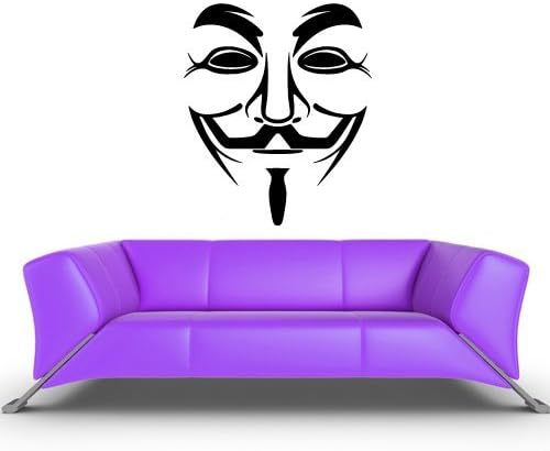 Wall Decals Decor Art Mural Sticker Anonimous Mask Face Hackers (Z208)