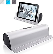 Kamor&reg; Tragbare Bluetooth Lautsprecher Reisegr&ouml;&szlig;e mit Cradle, Powered Subwoofer, Unglaubliche 10 Stunden Wiedergabedauer, Aufladbarer Bluetooth Lautsprecher f&uuml;r iPhone 6 / 6 Plus / 5S / 5 / 4S, iPad Mini 3 / mini 2 / mini, iPad Air 2 / Air, iPad 2 3 4, iPod, itouch, Samsung Galaxy S5 / S4 / S3 / Note 4 / Note 3, LG Nexus 5 / G3 / G2 / Exalt, Sony Xperia Z2, HTC One M8, Nokia Lumia 520, Smartphones, Tablets PC, Laptops, Ultrabook and Mp3 Player - Silber