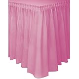Plastic Table Skirt, 29-Inch by 14-Feet, Pink