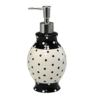 Dots Ceramic Lotion Bottle, Black