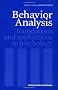 Behavior Analysis: Foundations and Applications to Psychology