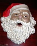 Cast Iron Santa Claus Face Wall Plaque ~ Christmas Decoration