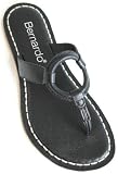 Bernardo Matrix O-ring Thong Flat Sandal Shoe - Black (9 US)